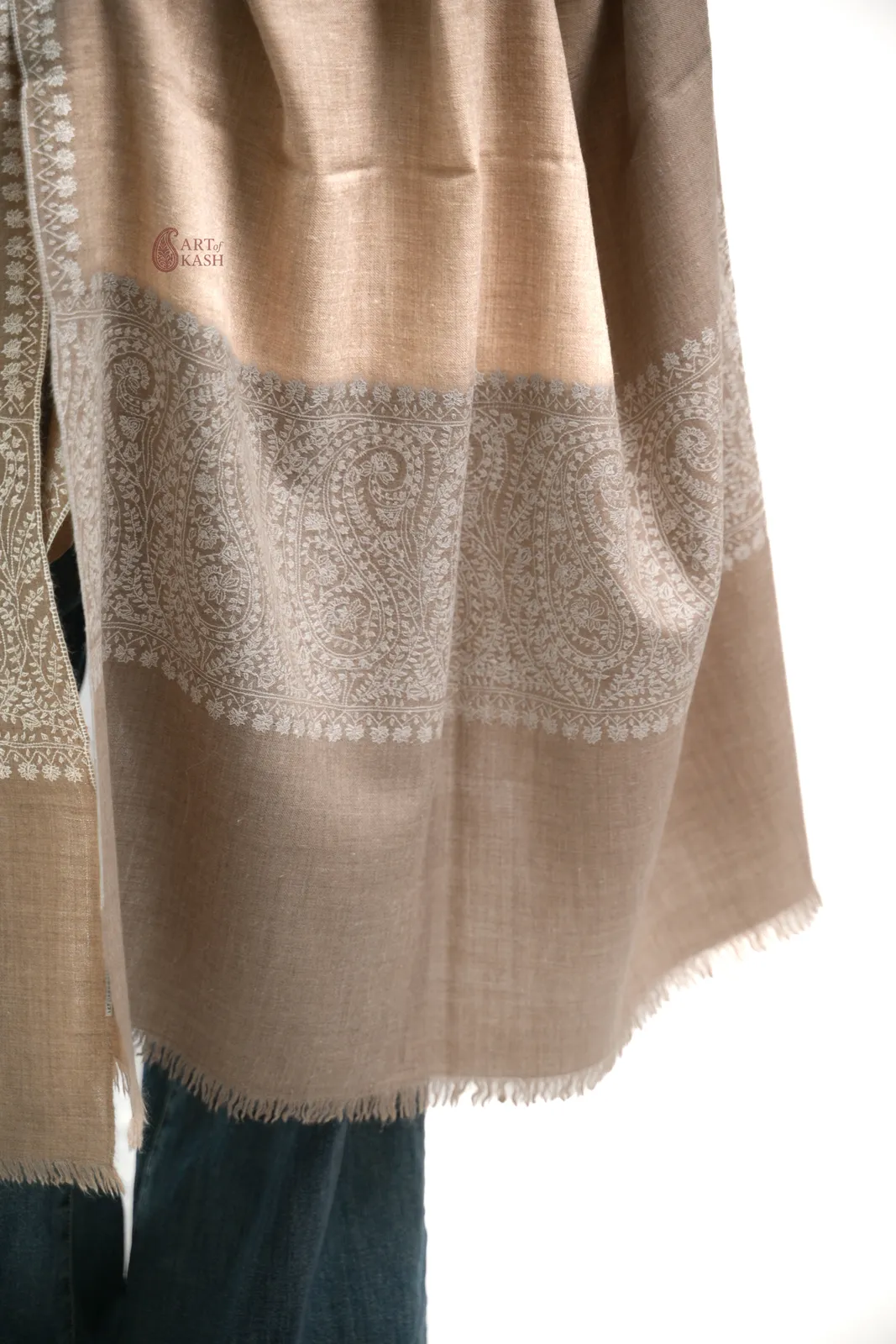 Pashmina Paldaar Shawl — Taupe